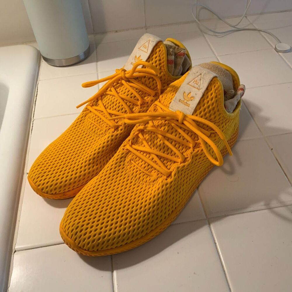 Adidas Men's Yellow and Orange Trainers